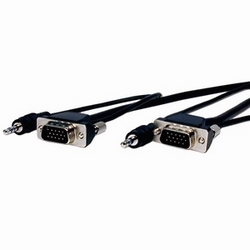 Pro AV/ITSeries Micro VGA HD15 plug to plug w/audio cable 6ft