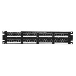 48-Port all Metal Modular Patch Panel With strain relief bar, 2 RU