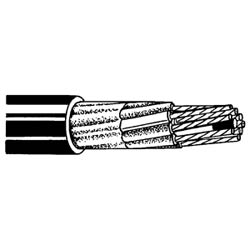 Power Limited Tray Cable, 2 Conductors, 18 AWG, 7x26 Strands, 600V, Bare Copper, PVC Jacket