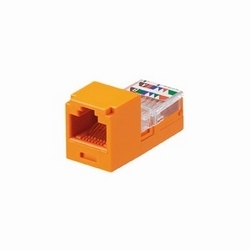 Mini-Com Module, Category 5e, UTP, 8-Position 8-Wire, Universal Wiring, Orange, Leadframe Style