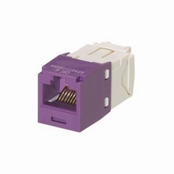 Mini-Com Module, Category 6, UTP, 8-Position 8-Wire, Universal Wiring, Violet, TG Style