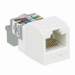 Mini-Com Module, Category 6, UTP, 8-Position 8-Wire, Universal Wiring, White, TP Style