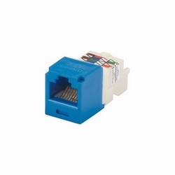 Mini-Com Module, Category 6, UTP, 8-Position 8-Wire, Universal Wiring, Blue, TP Style