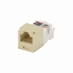 Mini-Com Module, Category 6, UTP, 8-Position 8-Wire, Universal Wiring, Electric Ivory, TP Style