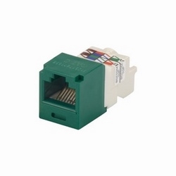 Mini-Com Module, Category 6, UTP, 8-Position 8-Wire, Universal Wiring, Green, TP Style