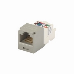 Mini-Com Module, Category 6, UTP, 8-Position 8-Wire, Universal Wiring, International Gray, TP Style