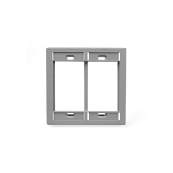 MOS Wallplate, Dual-Gang, Grey