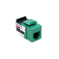 Voice Grade QuickPort Connector, 6-Position 6-Conductors, Green