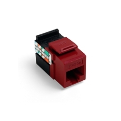 GigaMax 5e QuickPort Connector, UTP Category 5e, 110 Style Termination, Universal Wiring, Red