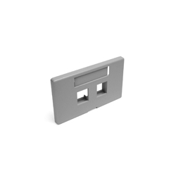 QuickPort Modular Furniture Faceplate, 2-Port, Grey (Herman Miller)