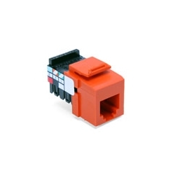 Voice Grade QuickPort Connector, 6-Position 6-Conductors, Orange