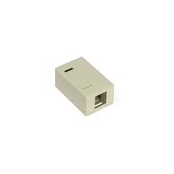 QuickPort Surface Mount Housing, 1-Port, Ivory