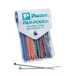 Pan-Pouch(TM) (2-ply Laminated Black Nylon/Vinyl) filled with 1,250 cable ties (50 each of all 24 striped ties, plus solid Red)