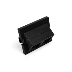 Multimedia Outlet System 2 Port 1.5U Angled Black