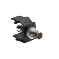 QuickPort ST Fiber Optic Adapter, SM, Zirconia Sleeve, Black
