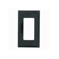 Standard Size Thermoset Device Mount 1-gang Decora/gfci Device Decora Wallplate, Black