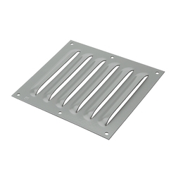 Louver Kit, 3L x 3.00in, Size/Dims: 3.88x4.50, Material/Finish: Steel/Gray