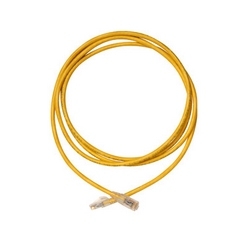 Modular patch cord, Cat 6, four-pair, AWG stranded, PVC, length 10&#8217;, yellow, sold in packages of 10.