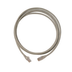 Modular patch cord, Cat 6, four-pair, AWG stranded, PVC, length 7&#8217;, gray, sold in packages of 10.