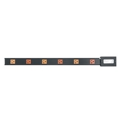 Power Strip, 6 Outlet, 20A, Hardwired