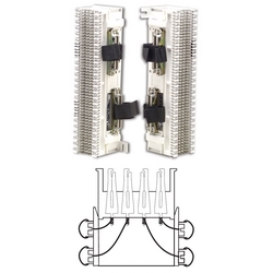 Prewired Block, S66, M Series 4x50, 100 Pair, Wire Wrapped, (4) 25 Pair Female Connectors, S89D Bracket