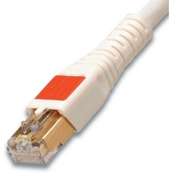 Copper, Patch Cord, BladePatch RJ45, BladePatch RJ45, Category 6, UTP, T568A/B, Stranded, CMG, Red Cable, Red Boot, 7 Feet