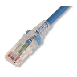 Copper, Patch Cord, RJ45, RJ45, Category 6, UTP, T568A/B, Stranded, CM/LSOH-1, White Cable, Clear Boot, 15 Feet
