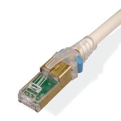Copper, Patch Cord, RJ45, RJ45, Category 6A, UTP, T568A/B, Stranded, CM, Blue Cable, Clear Boot, 5 Feet