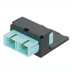 Module Supplied With One SC 10Gig OM3/OM4 Duplex Multimode Fiber Optic Adapter (AQ) With Zirconia Ceramic Split Sleeves, Black