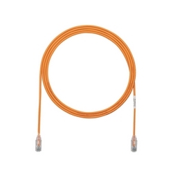 Copper Patch Cord, RJ45-RJ45, Small Diameter, 28 AWG, Orange CM/LSZH UTP Cable, 2 FT.