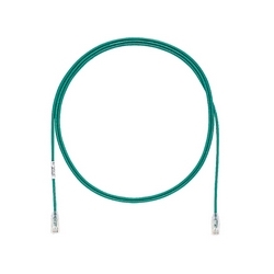 Copper Patch Cord, RJ45-RJ45, Small Diameter, 28 AWG, Green CM/LSZH UTP Cable, 14 FT.