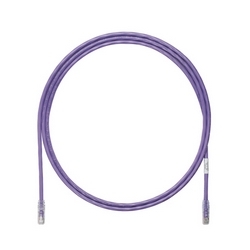 Copper Patch Cord, UTP, Category 6A, T568B Wiring, TX6A(TM) 10Gig(TM) Modular Plugs, Violet Jacket, 5 Feet