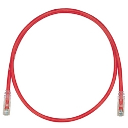 Copper Patch Cord, RJ45-RJ45, Category 6, Red UTP Cable, 4 FT.