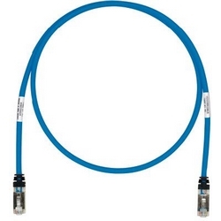 Copper Patch Cord, Cat 6A, Blue S/FTP Cable, 20ft