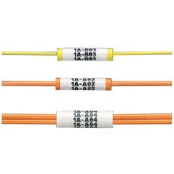 White Cable Identification sleeve for 3mm Duplex Fiber Cable, 1&quot; Length, Pack of 100
