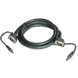 15-Pin (M) to 15-Pin (M) + 3.5mm Stereo Cable - 25&#8217;
