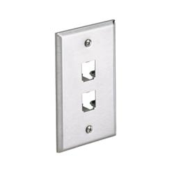 Faceplate, 2 Port, Stainless Steel