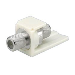 Connector, F-Type, Self Terminating, Electric Ivory