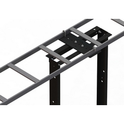 Rack-To-Runway Mounting Plate, 3&quot; Channel, 9&quot;-12&quot; Width, 11 Gauge Steel, Black, Contains: 1 Mounting Plate, 4 J-Bolts, 4 Hex Nuts, 4 Split Lock Washer