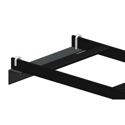 Wall Angle Support Kit, Steel, 24&quot; Width, Black, Contains: 1 Wall Angle, 2 J-Bolts, 2 Hex Nuts, 2 Lock Washers