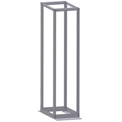 Server Rack, 4 Post Knockdown, 84&quot; (45Ru) Frame Height, 32&quot; Depth, 19&quot; Mounting, 10-32 Tapped Mounting Rail, Steel, Black
