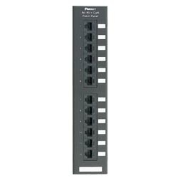 NK Punchdown Patch Panel, Category 6, Flat, 12 Port, Wall Mount