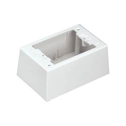 Single Gang Power Rated 2-piece Intermediate Outlet Box, Off White