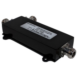 Directional Coupler, Low PIM, 6 dB, 698 to 2700 MHz Frequency, N Female, Less than or Equal to -155 dBc, IP67, 6.1&quot; Length x 2.95&quot; Width x 0.87&quot; Height, Black Color