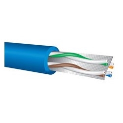 Ethernet Cable, Cat 6, UTP, Plenum, 4-Pair, 23 AWG, Solid, Low Smoke Flame Retardant PVC Jacket, Black