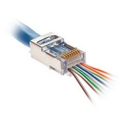 Connector, Shielded, CAT5e & CAT6 with Internal Ground, 50 Pc