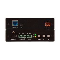 HDBaseT Scaler with HDMI and Analog Audio Outputs