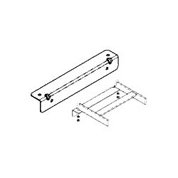 Cable Runway Wall Angle Support Kit, Size 7&quot; Width x 2&quot; Depth x 5&quot; Height, Steel, Glacier White, With (1) Wall Angle, (2) 5/16-18 x 2-1/4&quot; J-Bolt, 5/16-18 Hex Nut, 5/16 Lock Washer