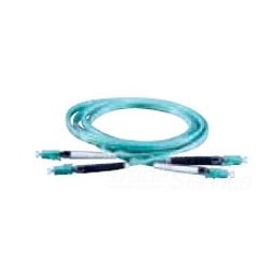 Fiber Optic Patch Cord, PC/OFNR, LC to LC Duplex, 2 MM Zipcord, 2 Meter Length, Blue Jacket