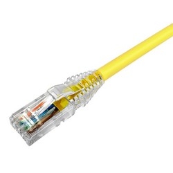 Uniprise Ultra 10 Category 6A U/UTP Patch Cord, Snagless, yellow jacket, 5 feet